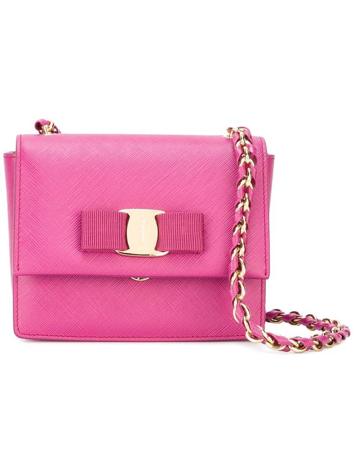 Salvatore Ferragamo Small Ginny Crossbody Bag, Women's, Pink/purple, Calf Leather