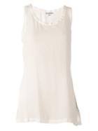 Ann Demeulemeester Blanche Rear Strap Tank, Women's, Size: 38, White, Spandex/elastane/viscose
