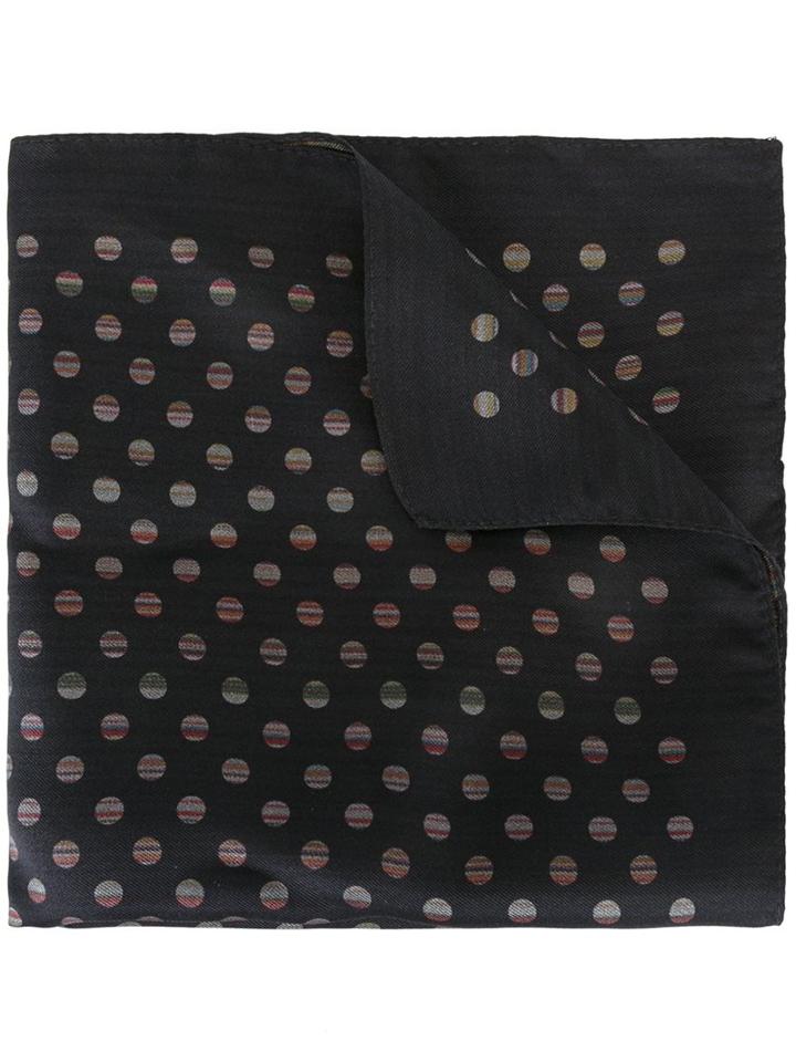 Paul Smith Dotted Pocket Square, Men's, Black, Silk