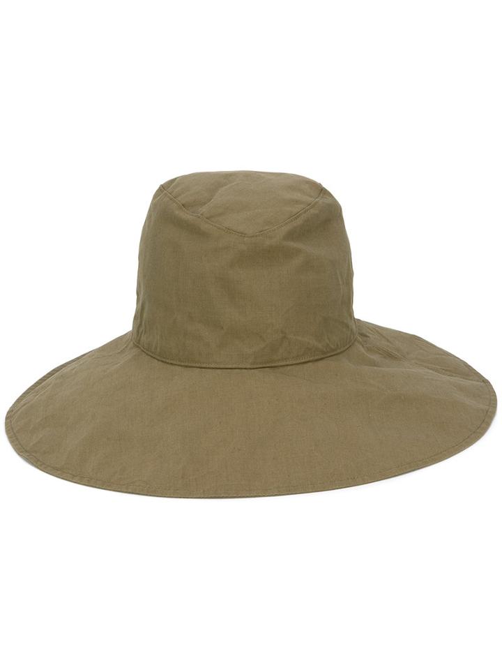 Kijima Takayuki Oversized Hat, Women's, Size: Medium/large, Green, Cotton/nylon