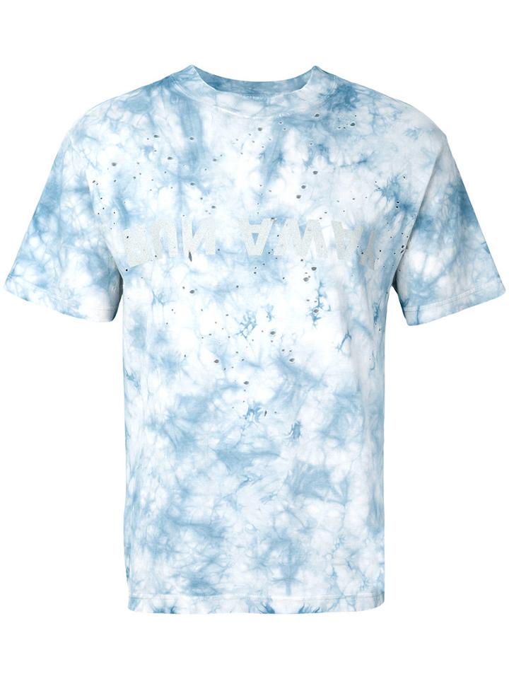 Satisfy - Distressed Tie-die T-shirt - Men - Cotton - S, Blue, Cotton