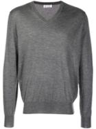 Brunello Cucinelli V-neck Knit Sweater - Grey