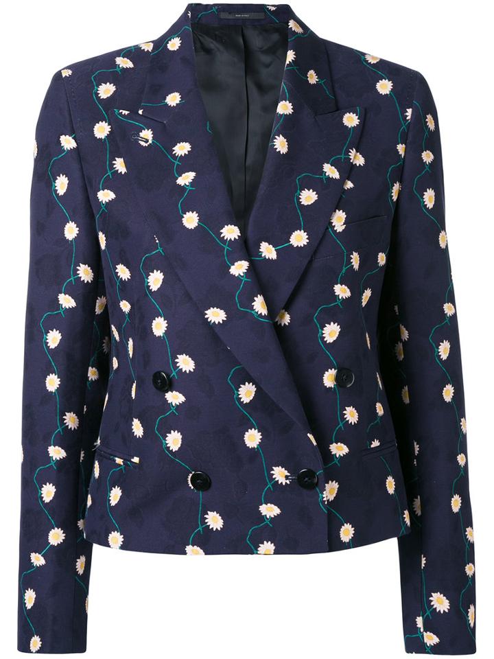 Paul Smith - Double Breasted Jacket - Women - Cotton/cupro - 42, Blue, Cotton/cupro
