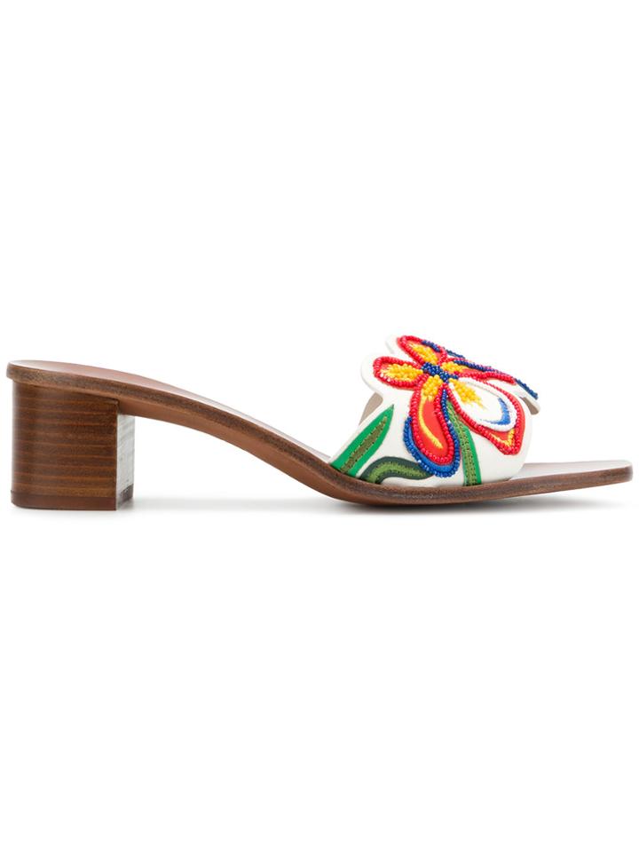 Tory Burch Bianca Low-heel Sandals - White