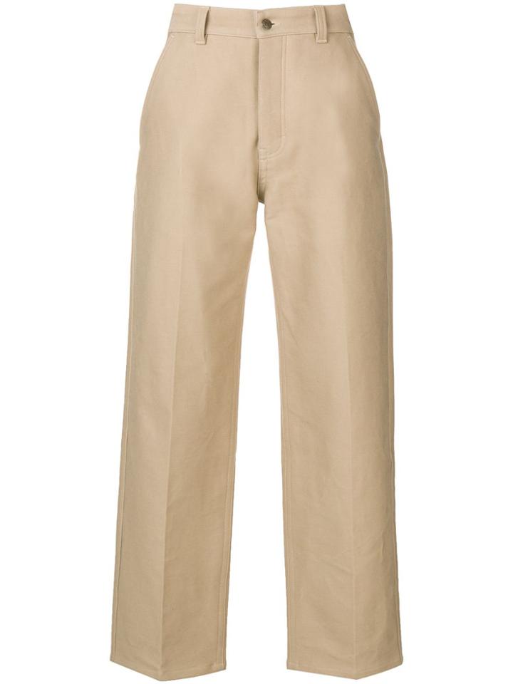 Ami Paris Wide Fit Trousers - Brown
