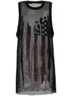 Amen Sequin Embellished Tank Top - Black