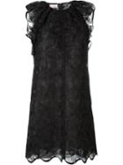 Giamba Embroidered Mini Dress, Women's, Size: 40, Black, Polyester