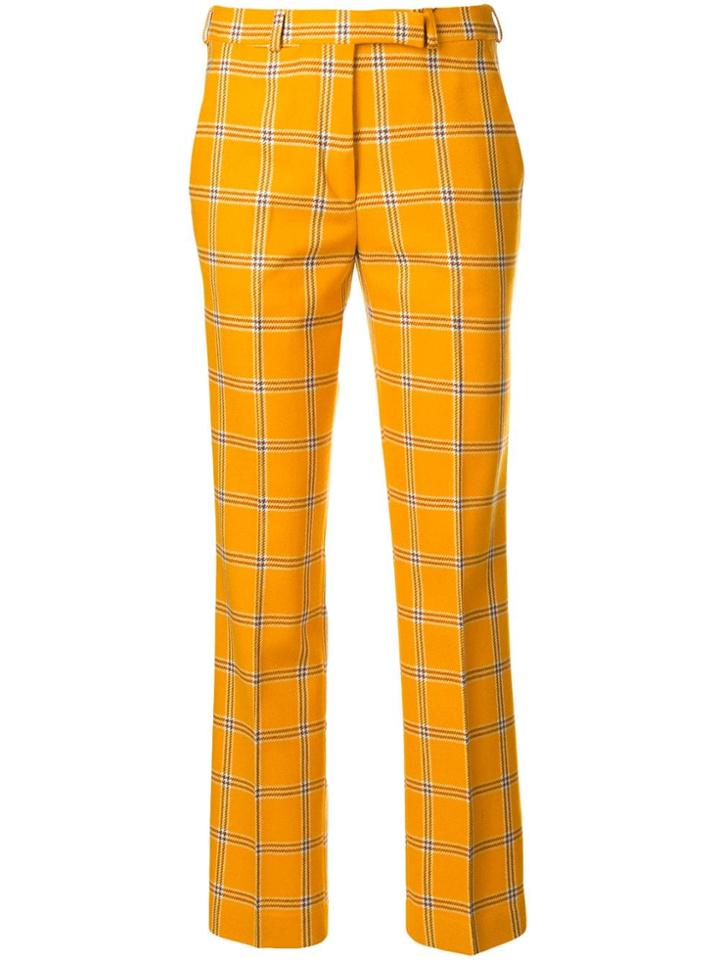 Etro Plaid Tailored Fitted Trousers - Yellow & Orange