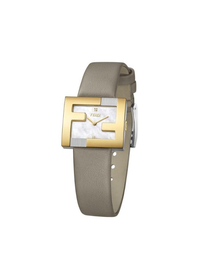 Fendi Ff Logo Embellished Watch - White
