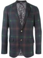 Etro Checked Blazer, Men's, Size: 50, Silk/acetate/viscose/wool