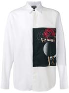 Just Cavalli Contrast-patch Fitted Shirt - White