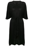 Rick Owens Drkshdw Belted T-shirt Dress - Black