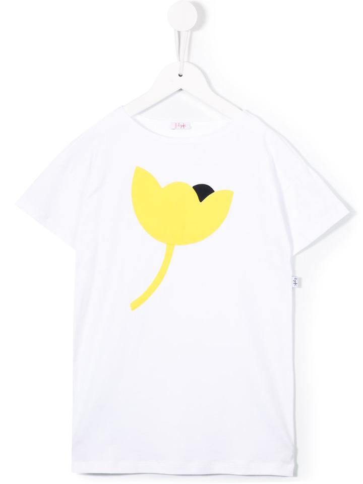 Il Gufo - Flower Print T-shirt - Kids - Cotton/spandex/elastane - 3 Yrs, Toddler Girl's, White