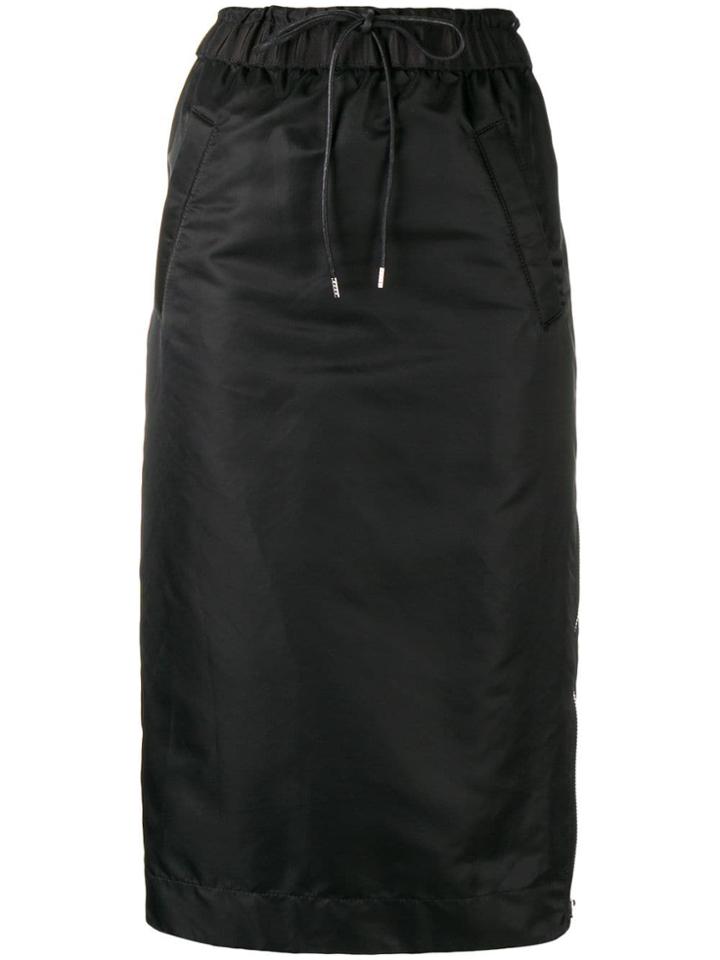 Sacai Sacai Hw Skt Midi Zip Side Ma 1 - Black