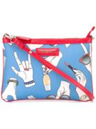 Trussardi Printed Shoulder Bag, Women's, Blue