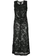 Comme Des Garçons Vintage Crochet Embroidery Midi Dress - Black