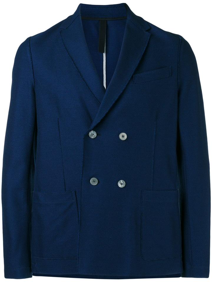 Harris Wharf London Double-breasted Blazer - Blue