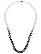 Yoko London 18kt White Gold Ombré Tahitian And Akoya Pearl Necklace -