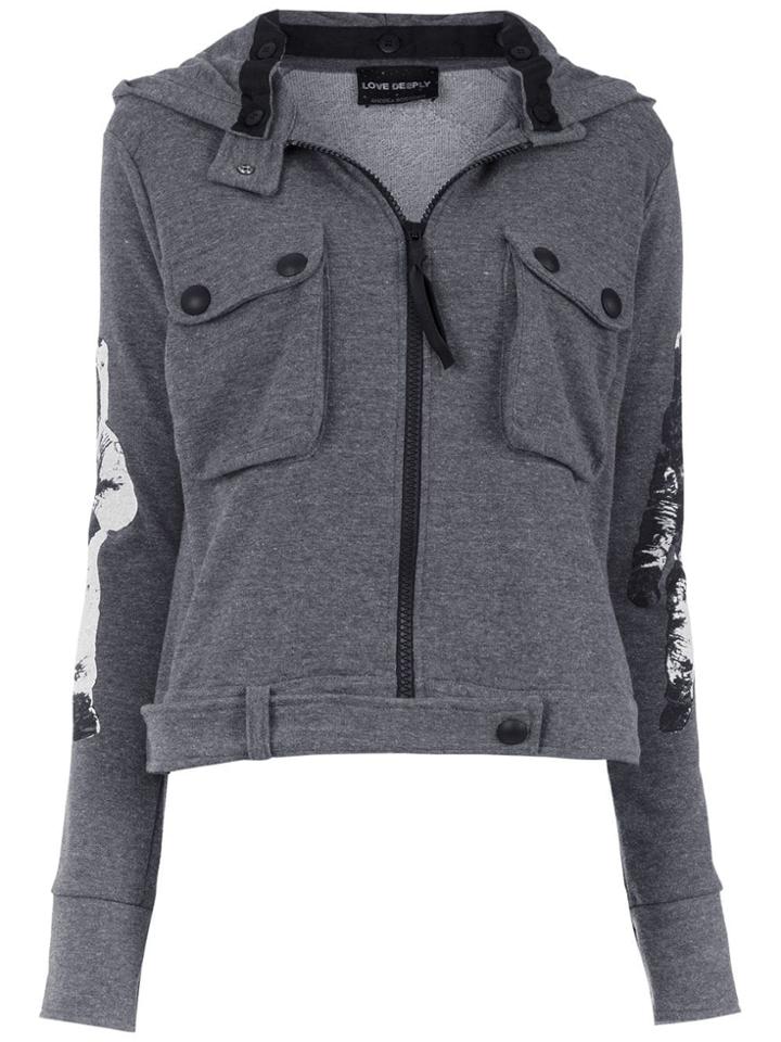 Andrea Bogosian Printed Hoodie - Grey