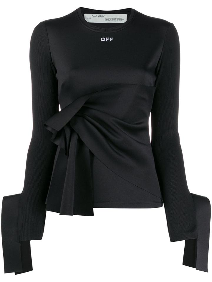 Off-white Asymmetric Logo Jersey - Black