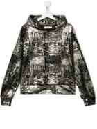 Andorine Teen Velvet Hooded Sweatshirt - Black