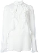 Givenchy Ruffled Placket Blouse - White