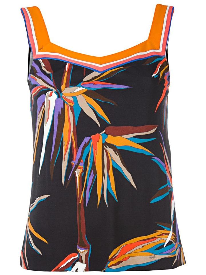 Emilio Pucci Bird Of Paradise Print Top, Women's, Size: 42, Silk/viscose