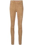 Drome Skinny Mid-rise Trousers - Brown
