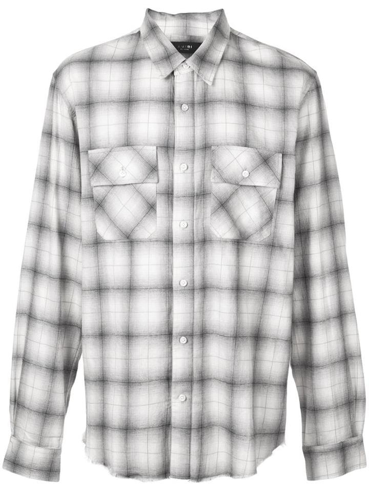 Amiri Plaid Logo Shirt - Blue