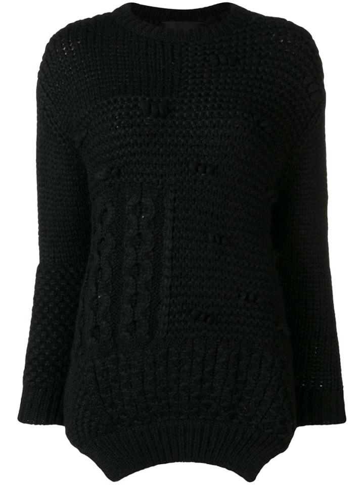 Simone Rocha Mixed Knit Jumper - Black