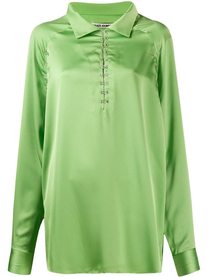 Jourden Satin Blouse - Green