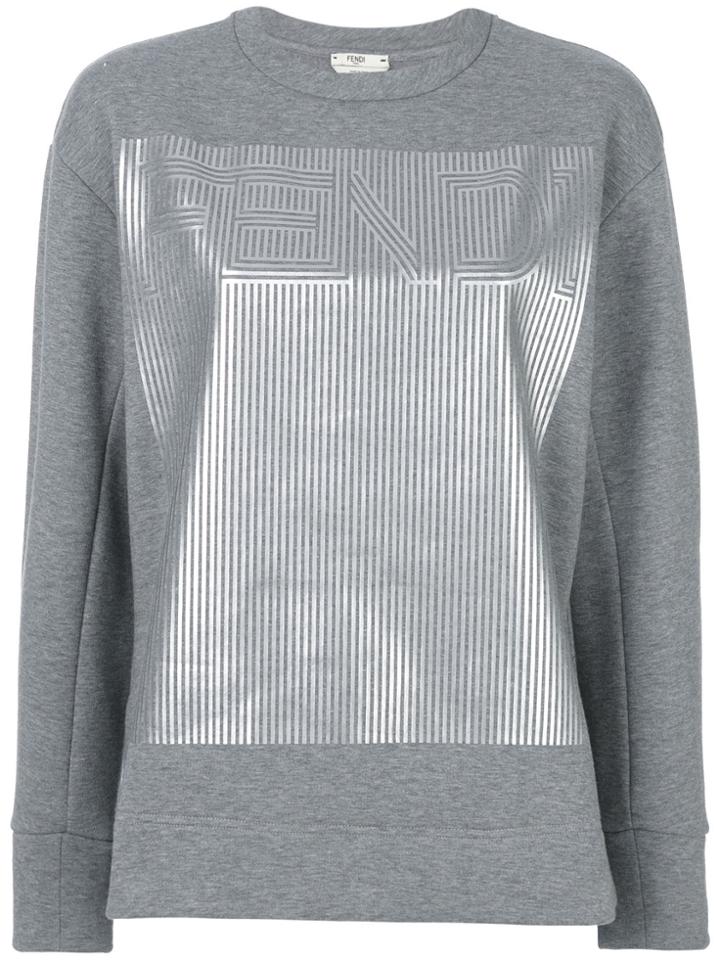 Fendi Printed Logo Sweatshirt - Grey