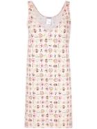 Chanel Pre-owned Heart Print Dress - White