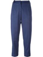 Ilaria Nistri Cropped Trousers, Women's, Size: 44, Blue, Viscose/spandex/elastane/cupro