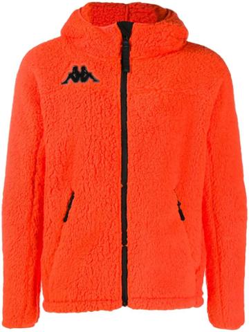 Kappa Shearling Style Hooded Jacket - Orange