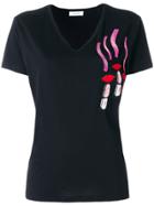 Valentino Lipstick Waves T-shirt - Black