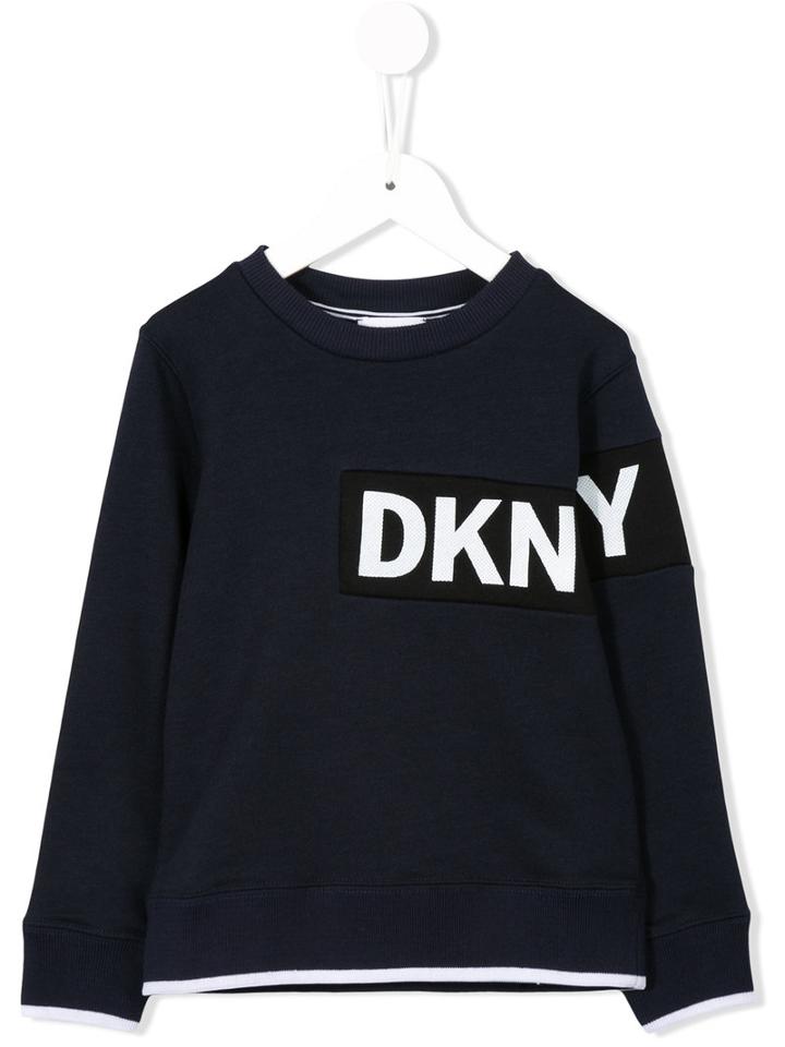 Dkny Kids - Logo Print Sweatshirt - Kids - Cotton/polyester - 8 Yrs, Blue