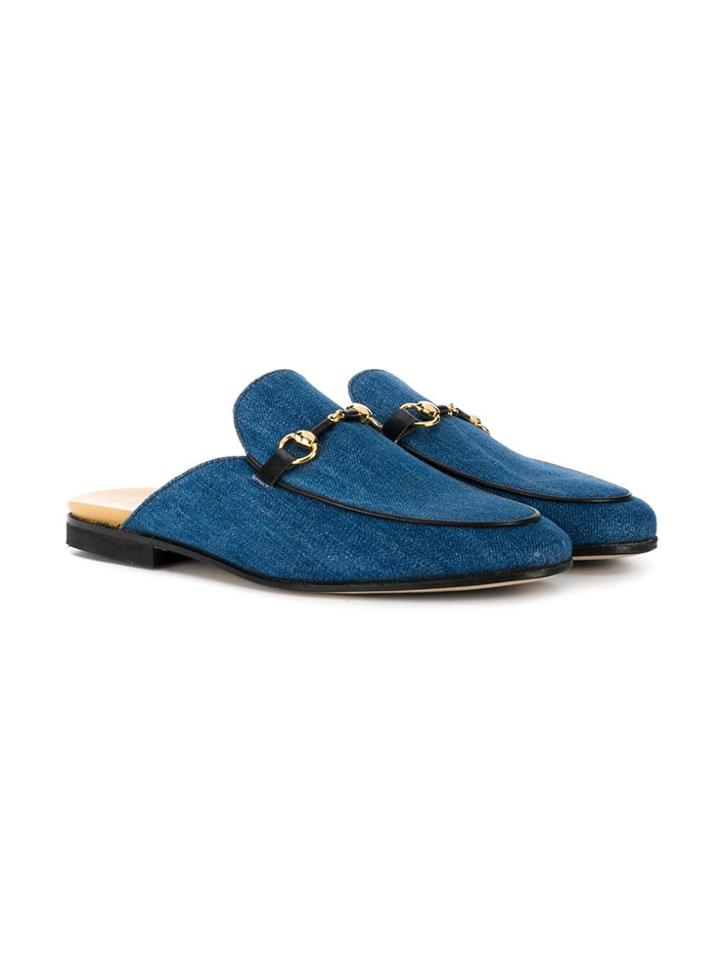 Gallucci Kids Denim Mules - Blue