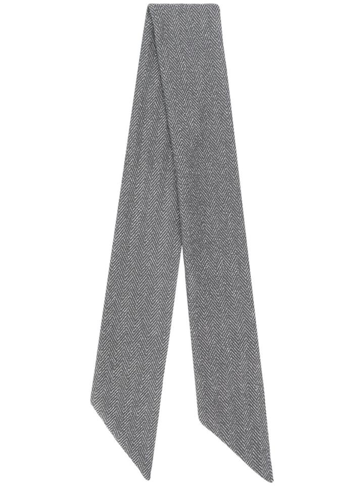 Missoni Herringbone Pattern Scarf - Grey