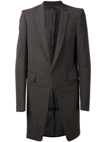 Deepti Long Coat, Men's, Size: 50, Grey, Virgin Wool/cupro/cotton