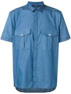 Neil Barrett Chest Pocket Shirt - Blue