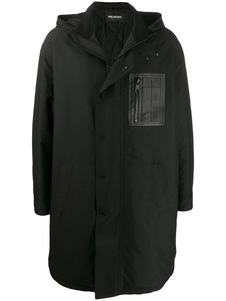 Neil Barrett Chest Pocket Parka Coat - Black