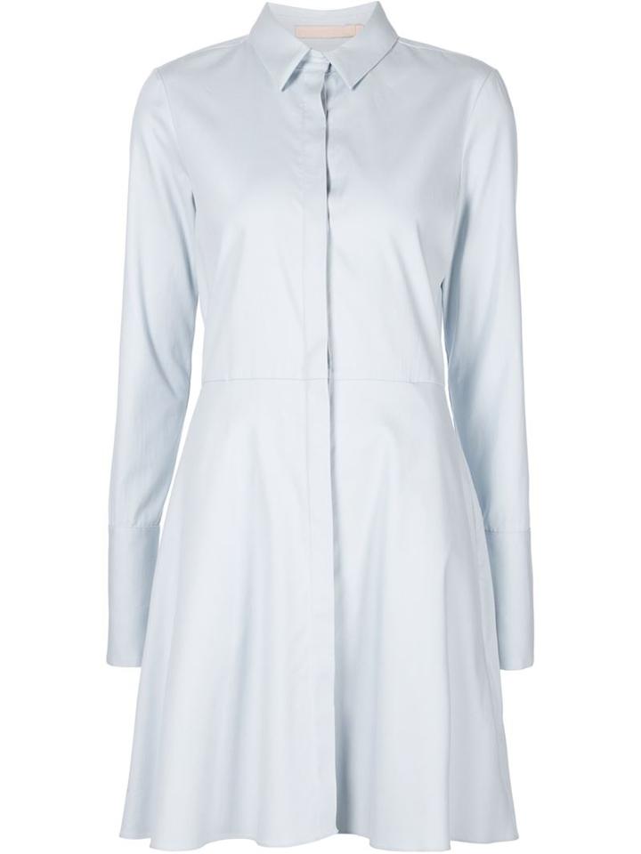 Brock Collection Flared Shirt Dress, Women's, Size: 8, Blue, Cotton/spandex/elastane