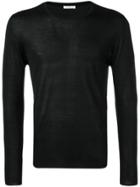 Cenere Gb Long-sleeve Silk T-shirt - Black