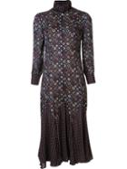 Derek Lam 10 Crosby Printed Flared Dress, Women's, Size: 0, Blue, Silk