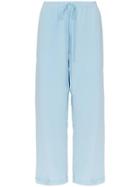 Jacquemus Wide Leg Silk Trousers - Blue
