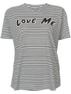 Sandrine Rose Love Me Patch Striped T-shirt - Black