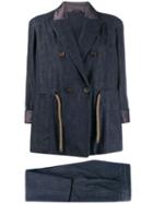 Brunello Cucinelli Two-piece Trouser Suit - Blue