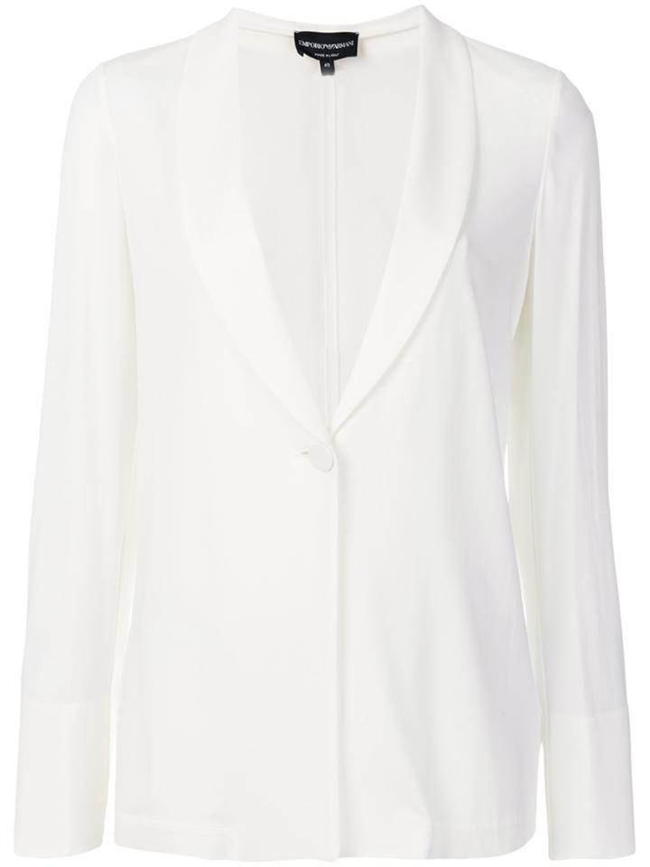 Emporio Armani Shawl Collar Blazer - White