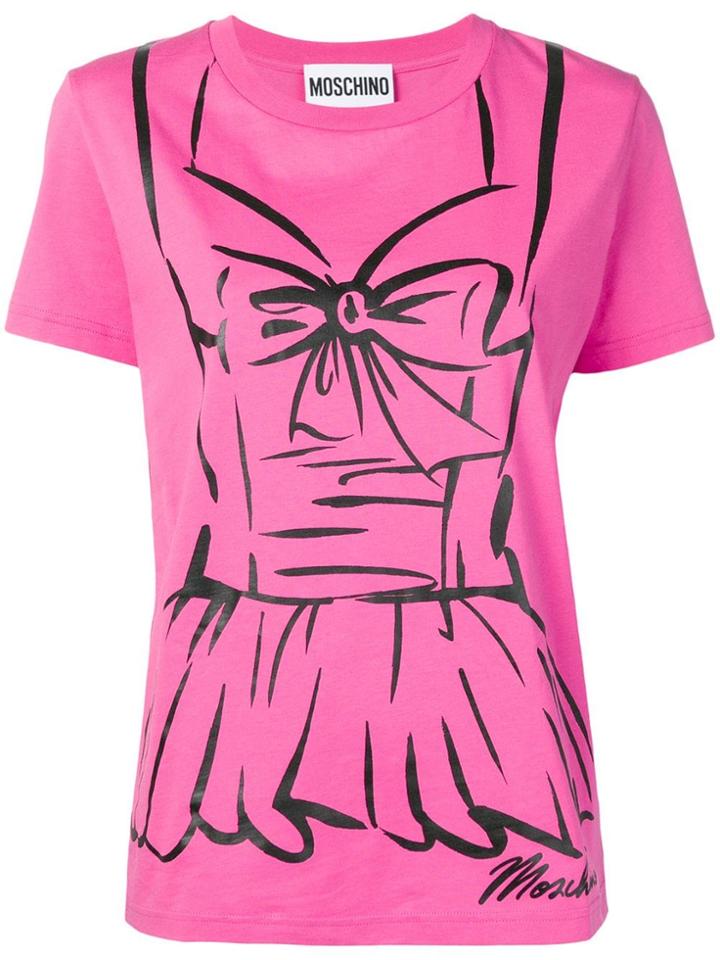 Moschino Dress Motif T-shirt - Pink